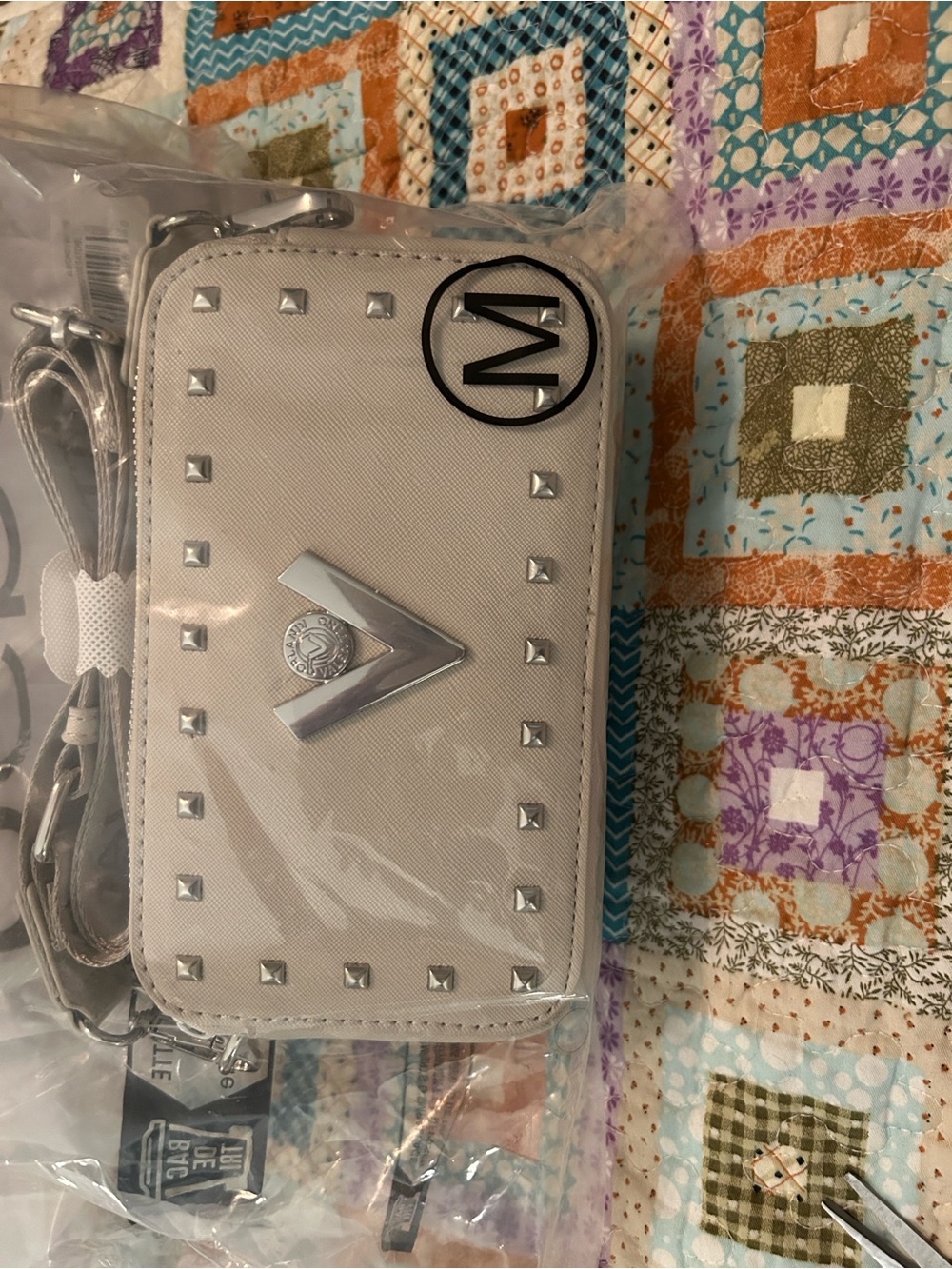 Valentino Cream Studded Crossbody